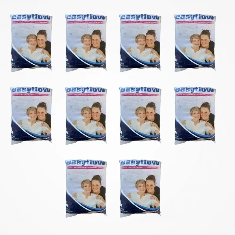 Easyflow Vücut Yıkama Temizleme Lifi 20li Paket (Tek Kullanımlık) x 10 Paket