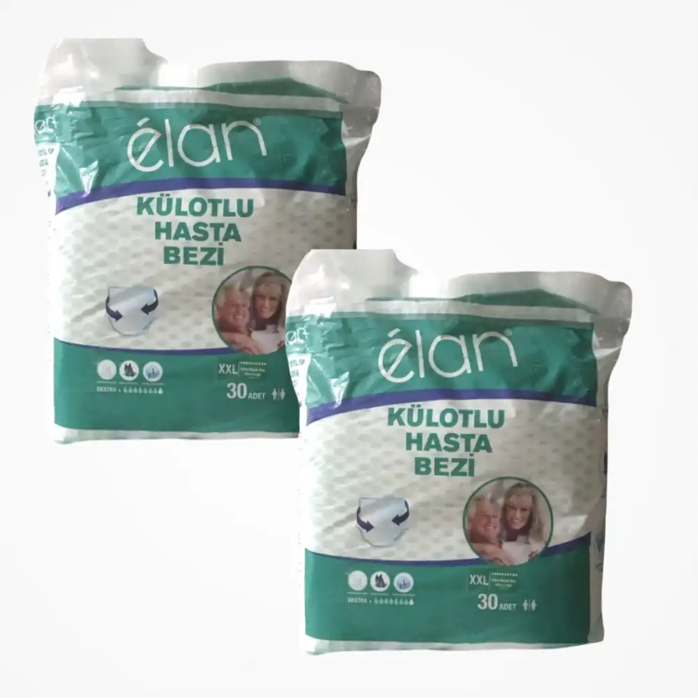 Elan Emici Külot Ultra Extra Large (XXL) Hasta Bezi | 2 x 30lu Paket (60 Adet)