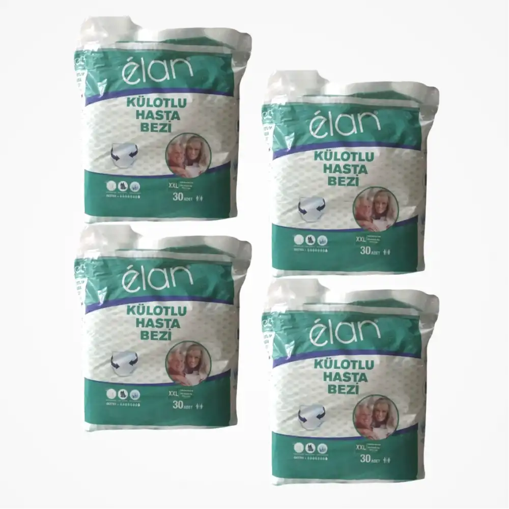 Elan Emici Külot Ultra Extra Large (XXL) Hasta Bezi | 4 x 30lu Paket (120 Adet)