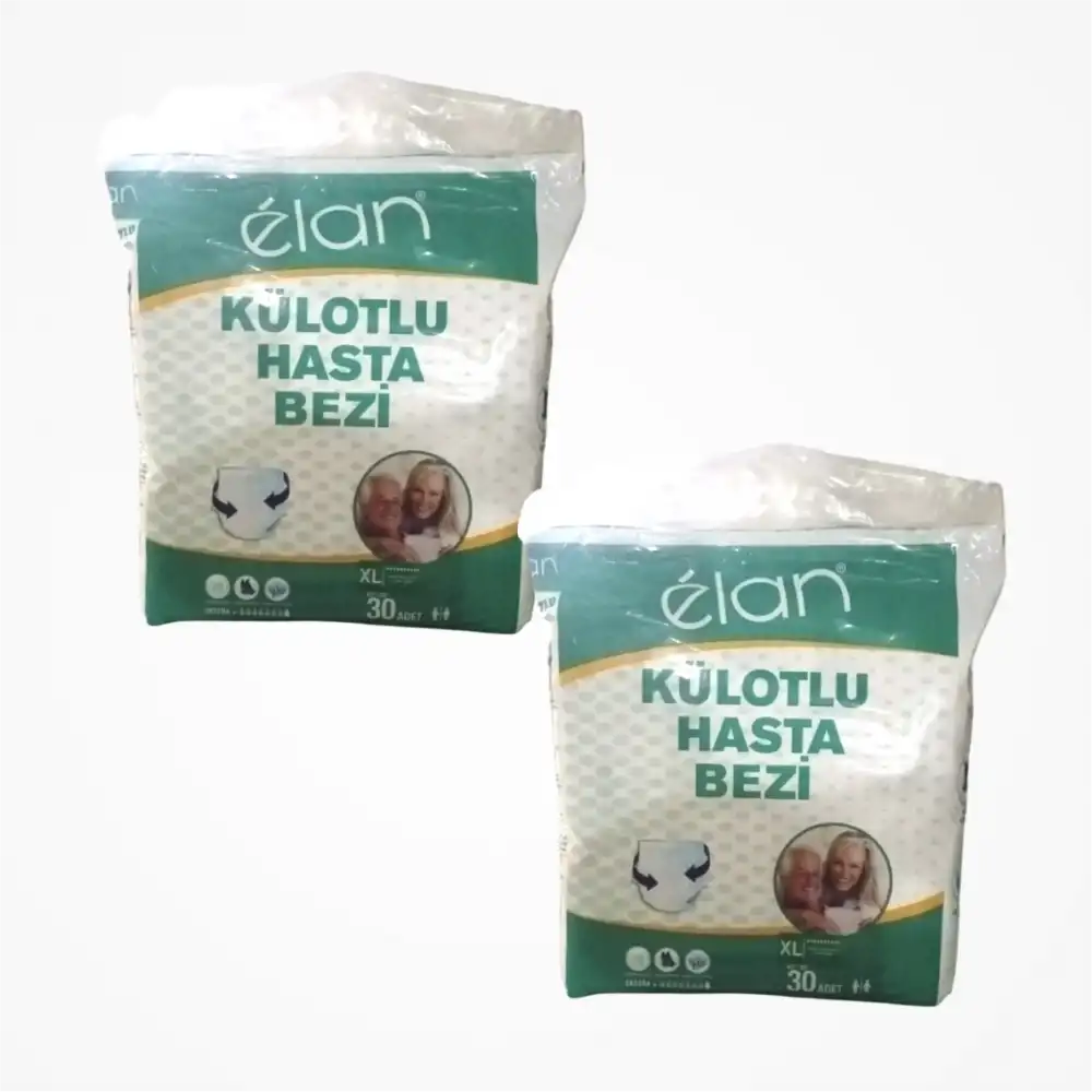 Elan Emici Külot v Extra Large (XL) Hasta Bezi | 2 x 30lu Paket (60 Adet)