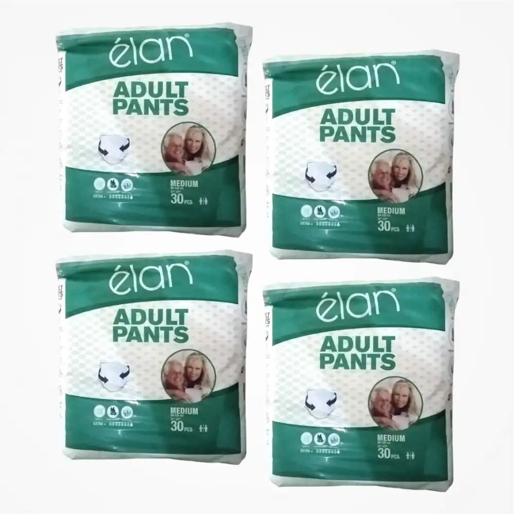 Elan Yetişkin Hasta Bezi Külotlu (M) Medium - 4 x 30lu Paket (120 Adet)