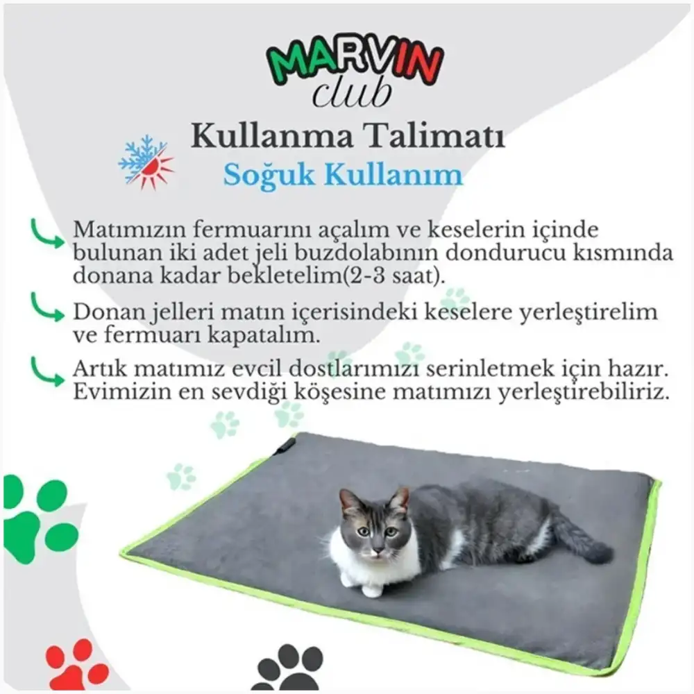 Evcil Hayvanlar İçin Soğuk Sıcak Kullanılabilen İklimlendirme Matı 60x40cm