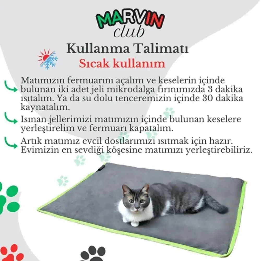 Evcil Hayvanlar İçin Soğuk Sıcak Kullanılabilen İklimlendirme Matı 60x40cm