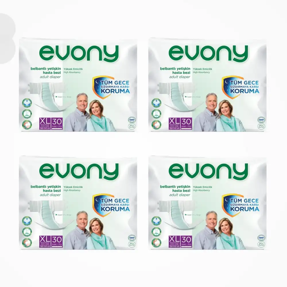 Evony Hasta Bezi Belbantlı Extra Large (XL) 30lu Paket x 4 Paket (120 Adet)