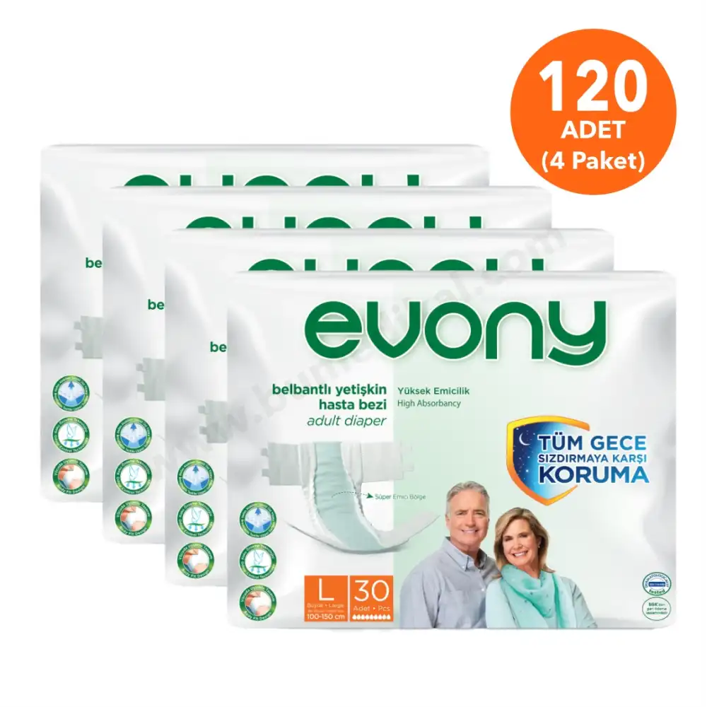 Evony Hasta Bezi Belbantlı Large (L) 120 adet
