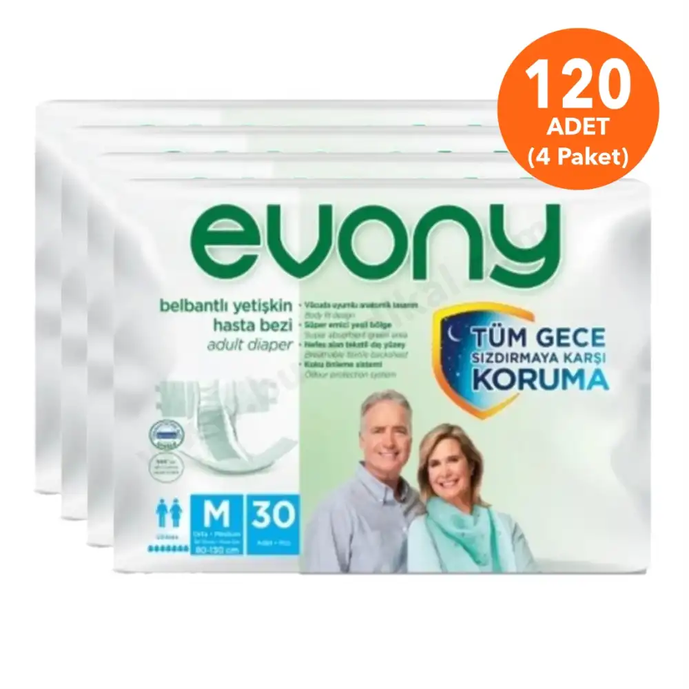 Evony Hasta Bezi Belbantlı Medium (M) 120 adet
