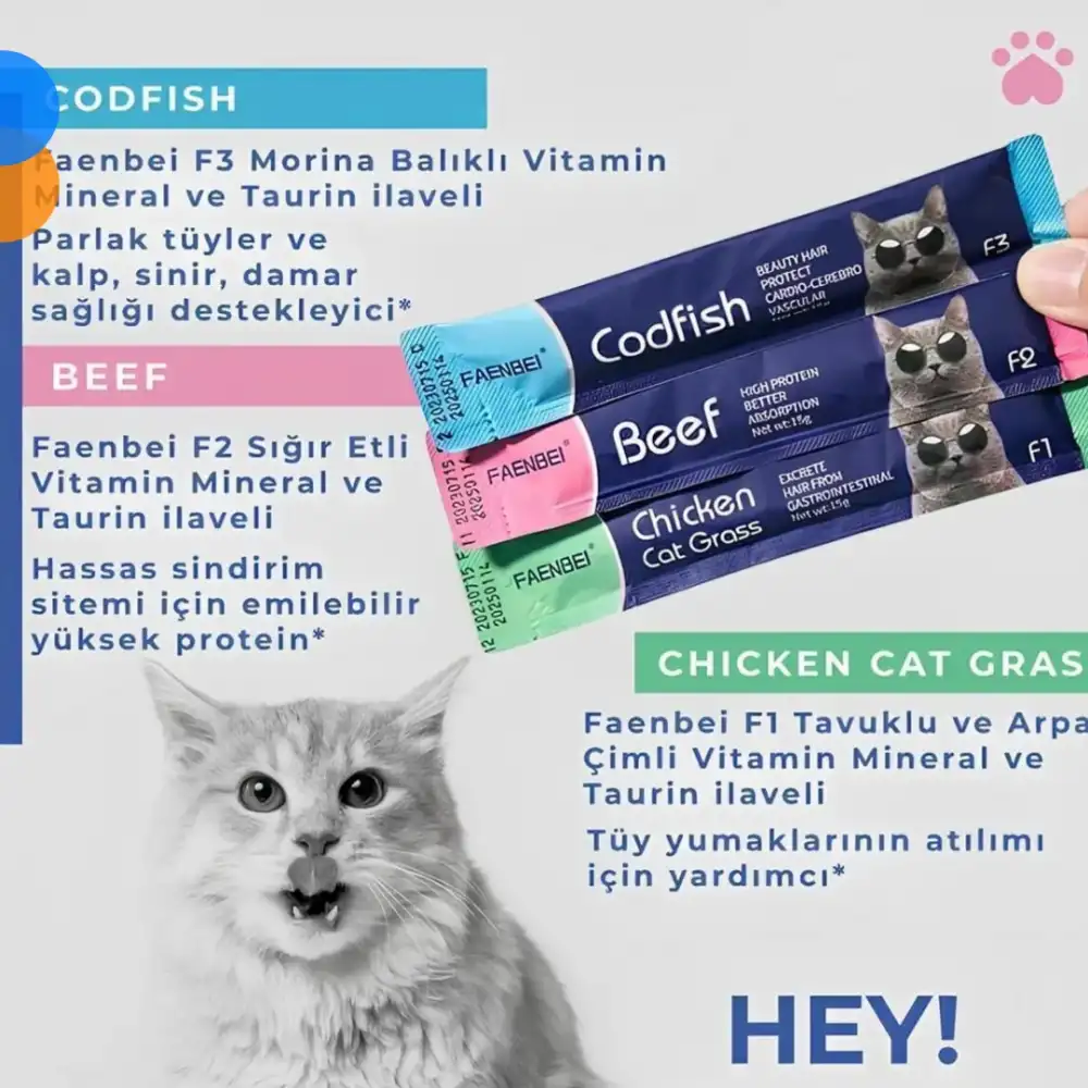 Faenbei Kedi Ödül Krema Kedi 6lı Paket
