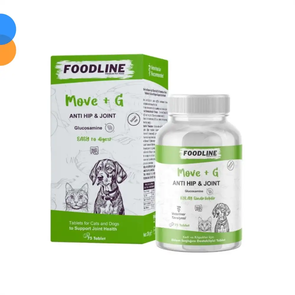 Foodline Hip&Joint Glucosamine 75 Tablet | Kedi ve Köpekler için Eklem Sağlığını Destekleyici
