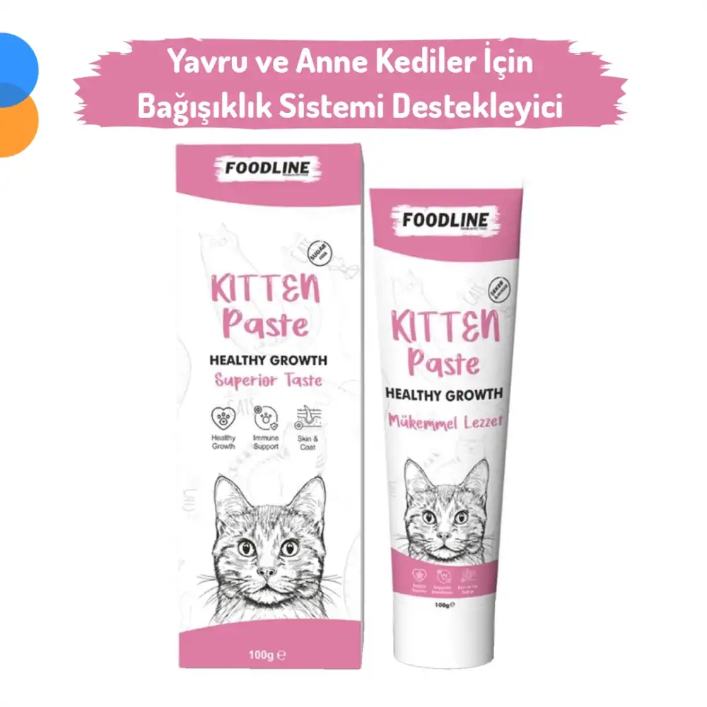 Foodline Kitten Malt Macun 100gr | Yavru ve Anne Kediler İçin Bağışıklık Sistemi Destekleyici