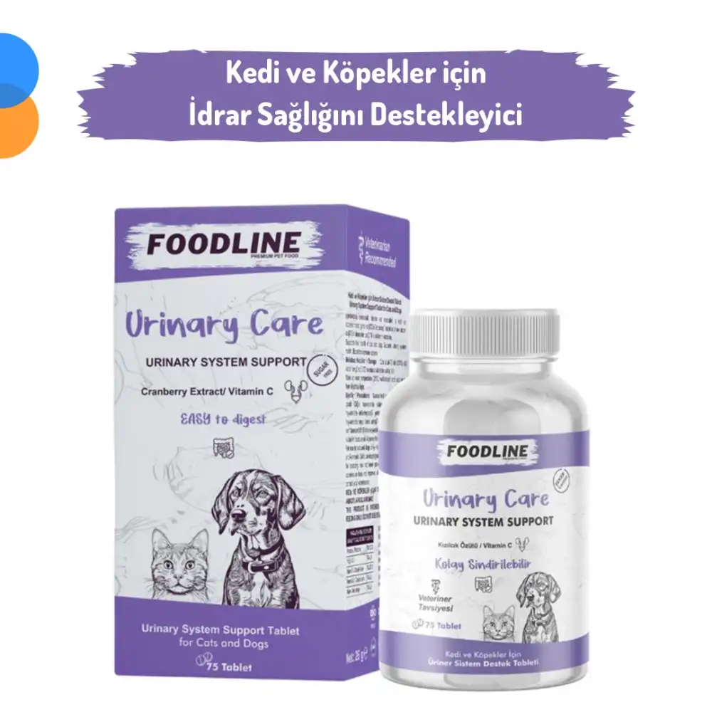 Foodline Urinary Care 75 Tablet | Kedi ve Köpekler için İdrar Sağlığını Destekleyici