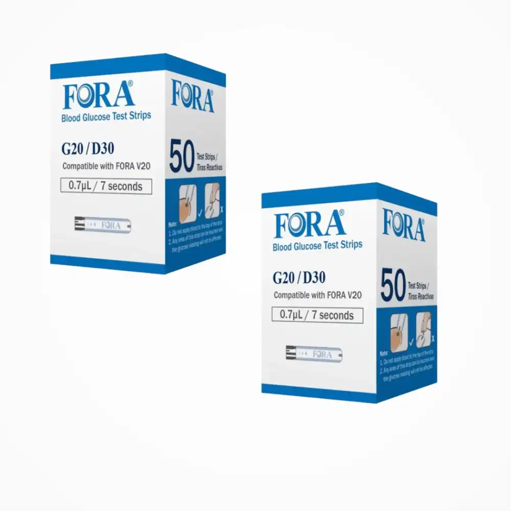 Fora G20 Şeker Ölçüm Stribi (Çubuğu) 50li Kutu x 2 Kutu (100 Adet)