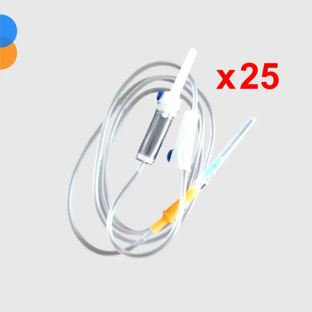 Galena İnfüzyon Seti (Serum Seti) Kilitli Yeşil Uçlu 25li Paket