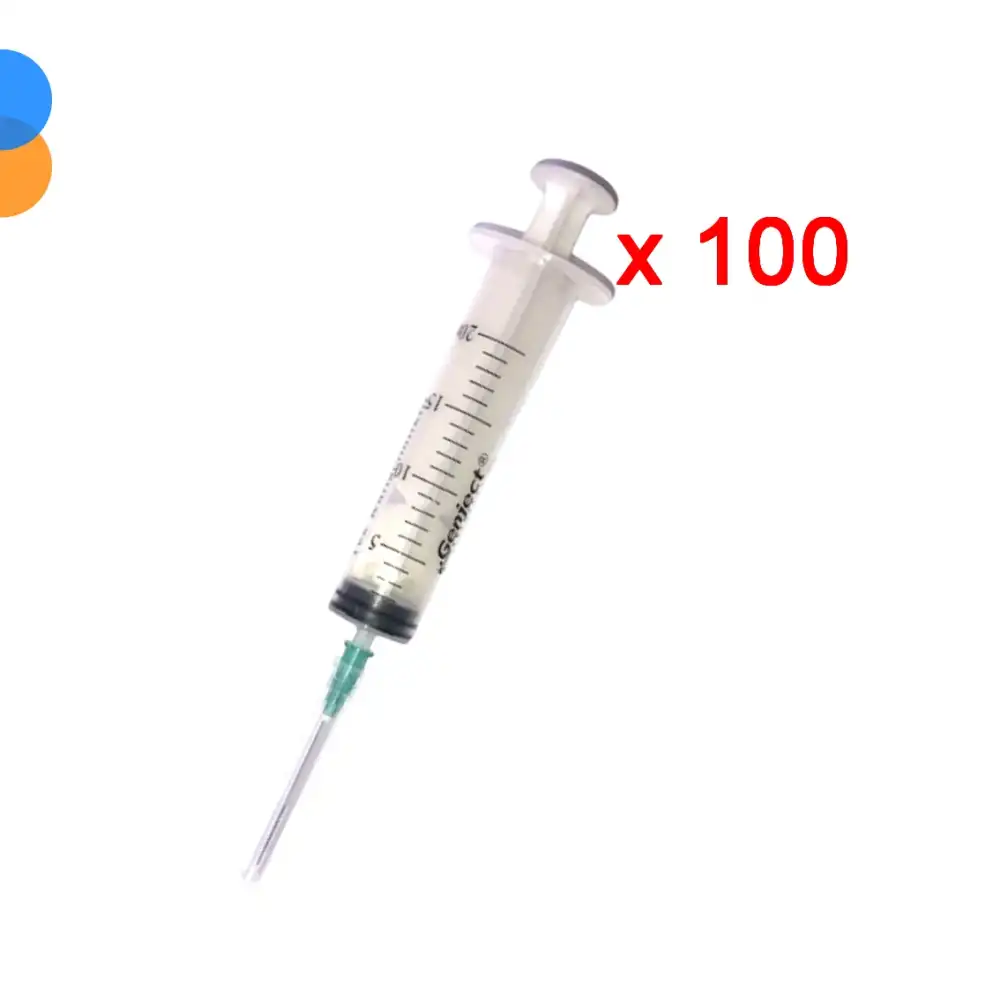 Genject 20ml (Contalı) 3P Yeşil İğneli Enjektör 21Gx38mm 100lü Kutu