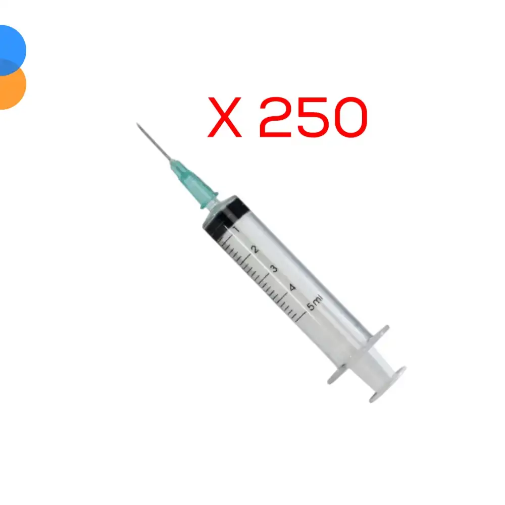 Genject 5cc Enjektör 3P (21G/16mm) Kısa Uç Yeşil 250li Kutu