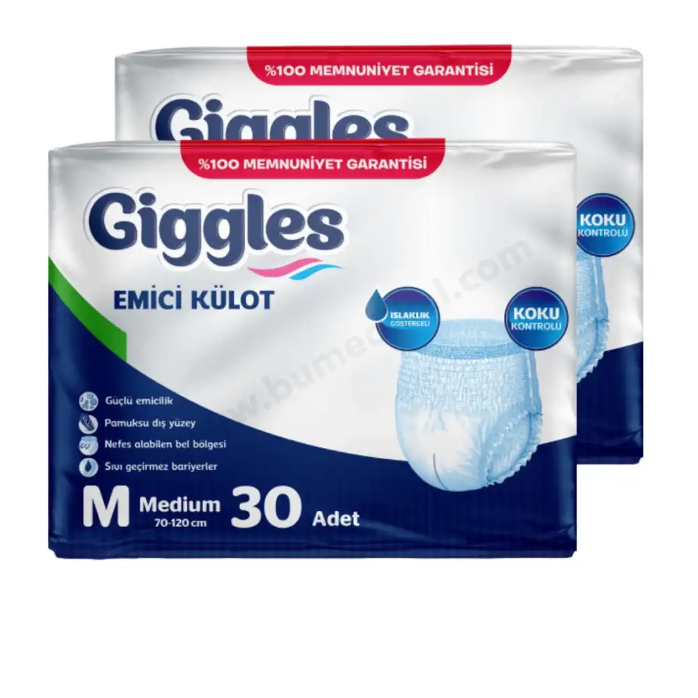 Giggles Emici Külot Medium (M) Hasta Bezi  | 60 Adet