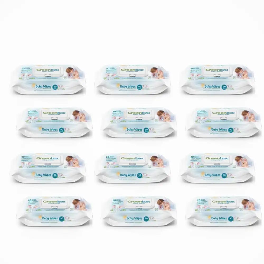 Greenbox Bebeklere Özel Islak Mendil 90lı Paket -  12 Paket