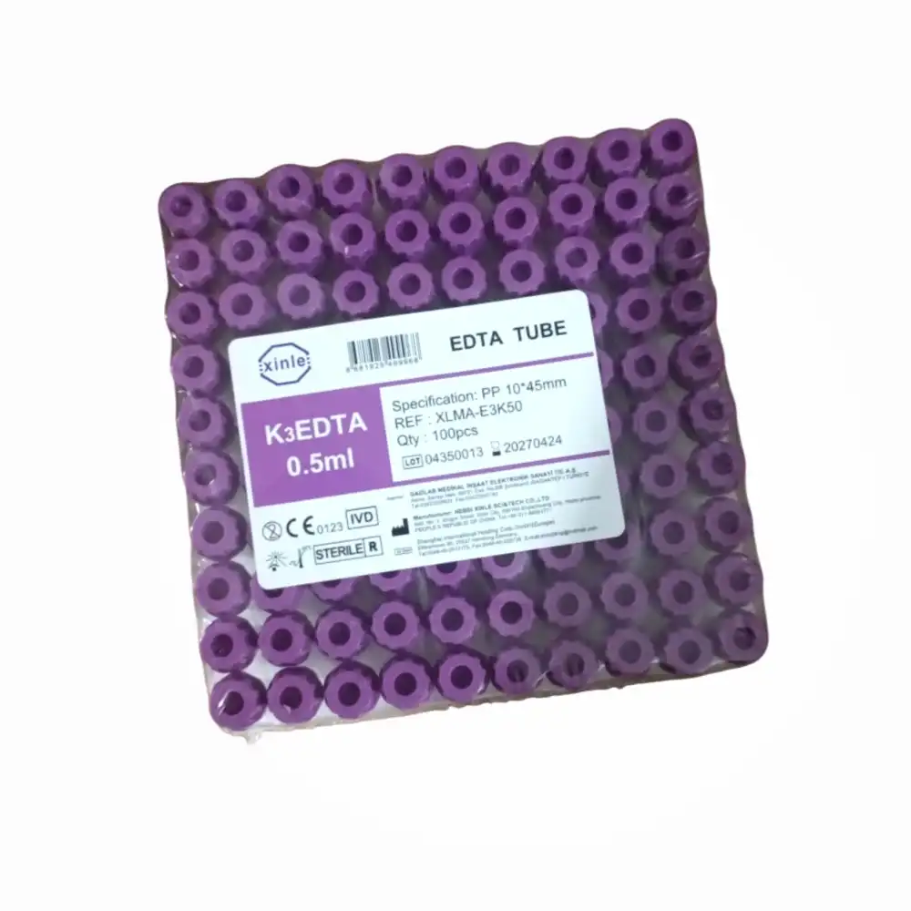 Hemogram 0,5 ml K3 Mor Edta Tüp 100lü Paket
