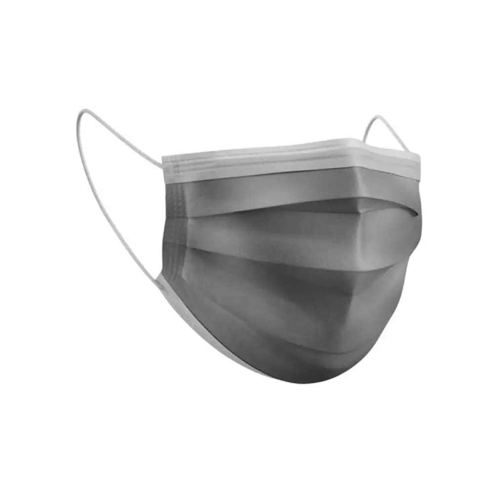 Medikal Tek Kullanımlık Maske 3 Katlı Telli Meltblown Filtreli 50li Kutu - Gri
