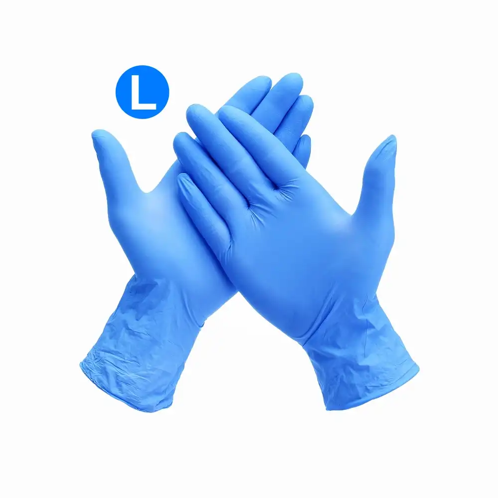 Mavi Muayene Nitril Eldiven Pudrasız Large (L) 100lü Kutu