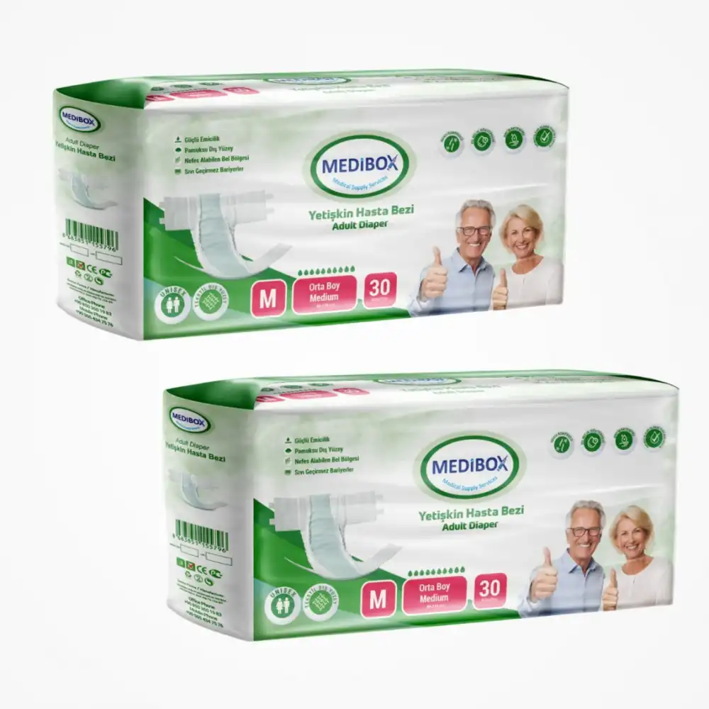 Medibox Yetişkin Bel Bantlı Hasta Bezi (M) Medium | 60 Adet