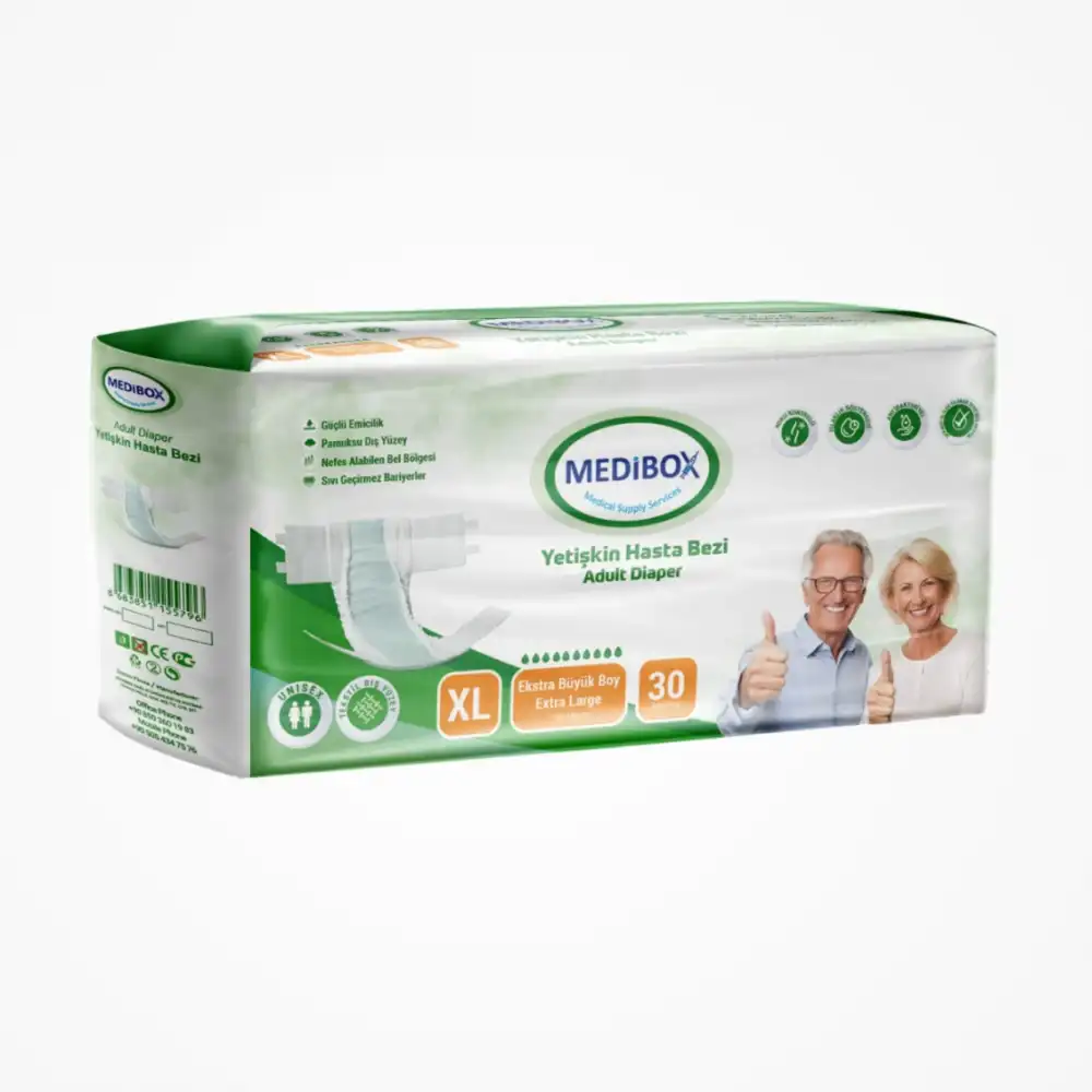 Medibox Yetişkin Bel Bantlı Hasta Bezi (XL) X Large | 30 Adet