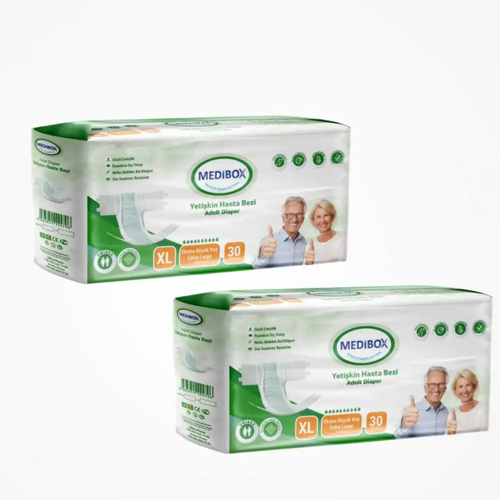 Medibox Yetişkin Bel Bantlı Hasta Bezi (XL) X Large | 60 Adet