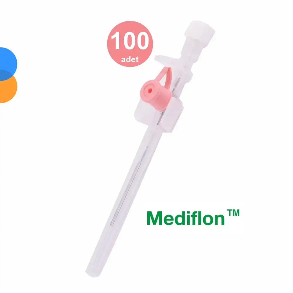 Mediflon Branül (İntraket) Pembe 20G 100 lü Kutu