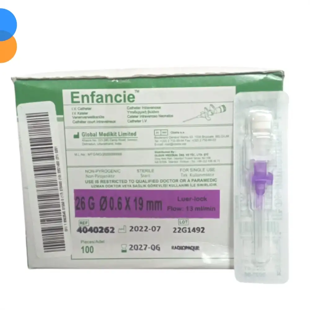 Medikit Branül (İntraket) Mor 26G 100 lü Kutu