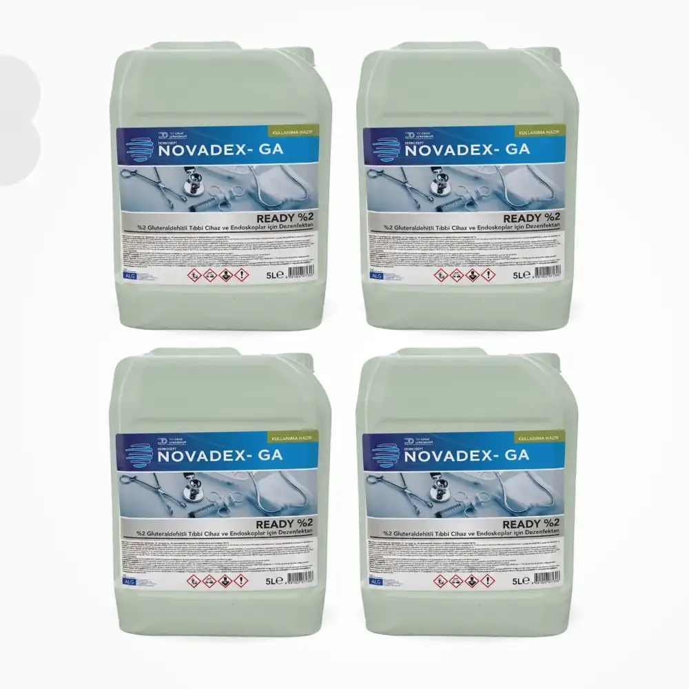 Novadex GA Alet Dezenfektanı (Cidex Muadili) 5 LT - 4 Adet (1 Koli)