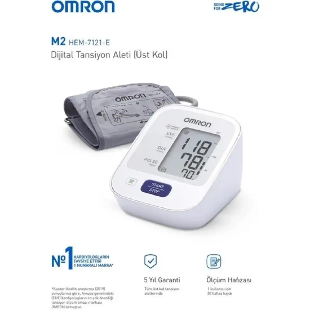 Omron Tansiyon Aleti Koldan M2 Hafızalı