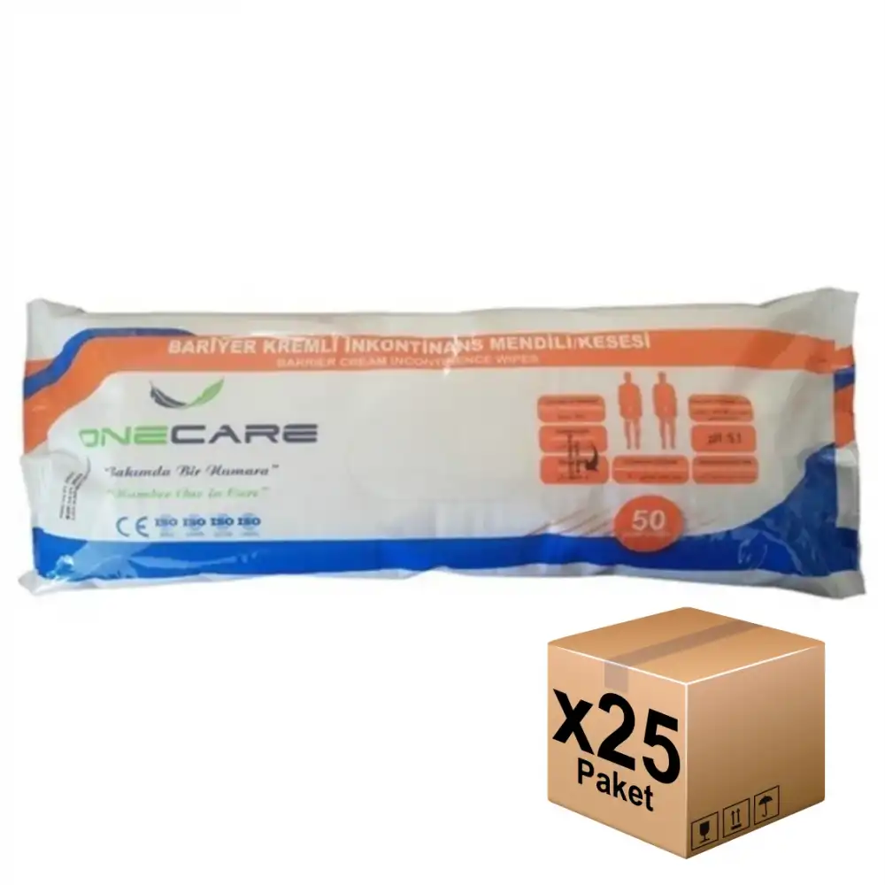 OneCare Vücut (Perine) Temizleme Havlusu 50li - 25 Paket - 1 Koli