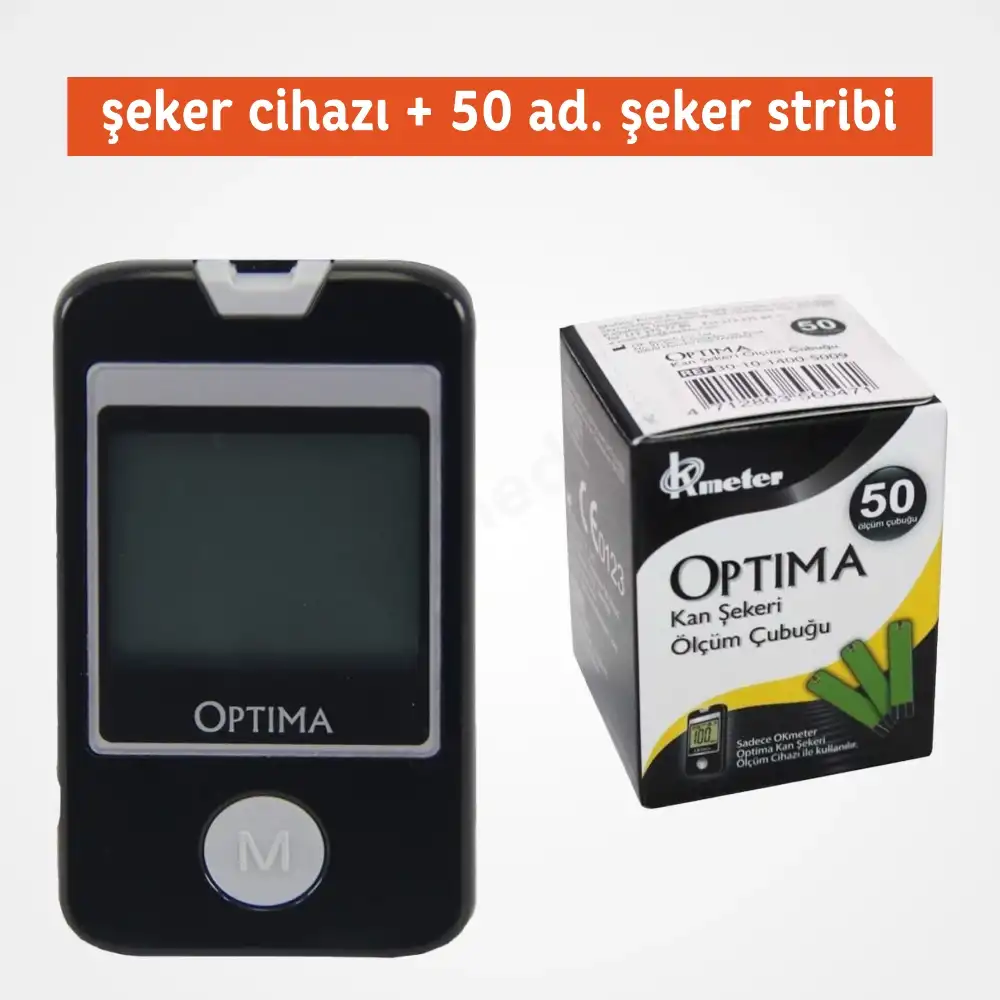 Optima Şeker Ölçüm Cihazı + Şeker Stribi 50li