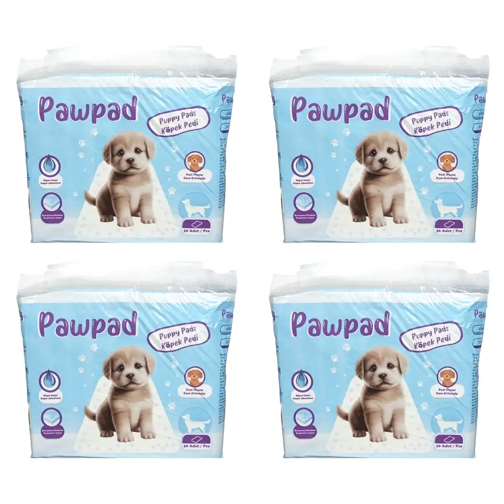 Pawped Kedi Köpek Tuvalet Eğitim Pedi 60x90cm 120 Adet - 4 Paket