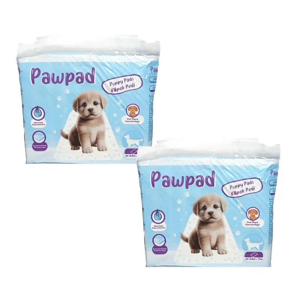 Pawped Kedi Köpek Tuvalet Eğitim Pedi 60x90cm 60 Adet - 2 Paket