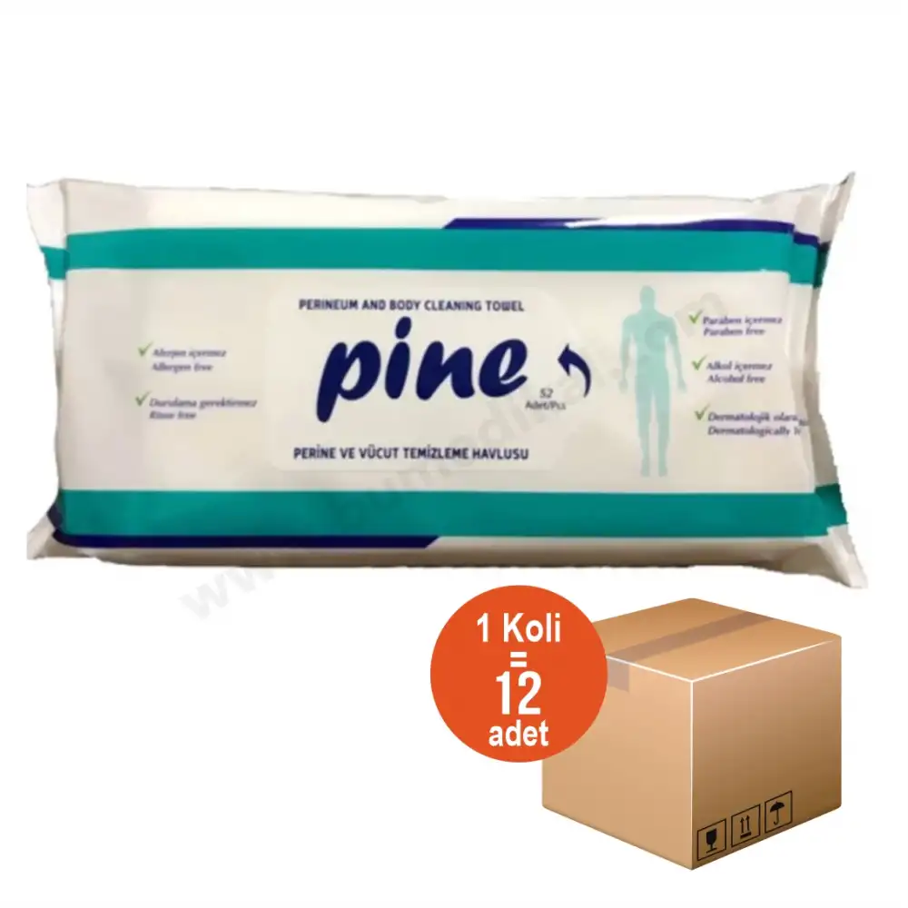 Pine Hasta Temizleme Mendili 50li - 12 Paket