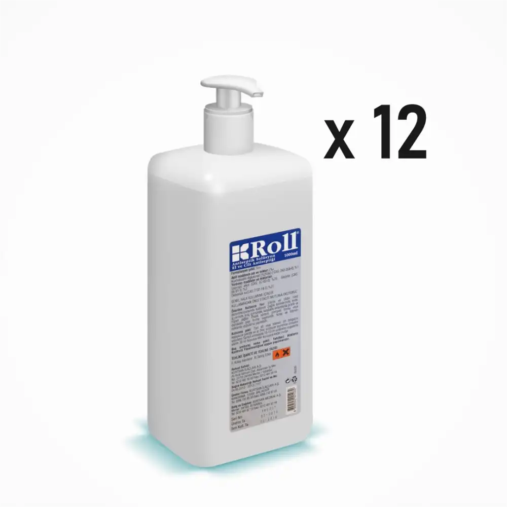 Roll Antiseptik El Cilt Dezenfektanı (Antiseptiği) 1 LT - 12 Adet (1 Koli)
