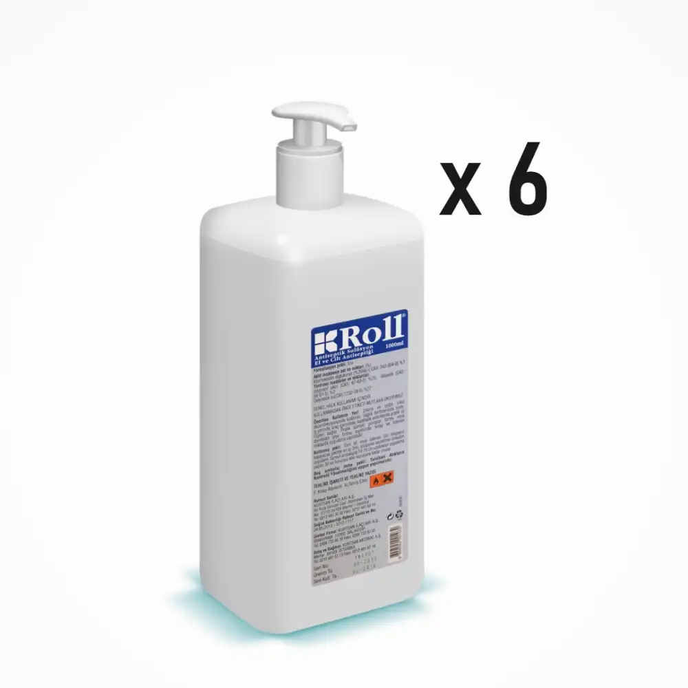 Roll Antiseptik El Cilt Dezenfektanı (Antiseptiği) 1 LT - 6 Adet