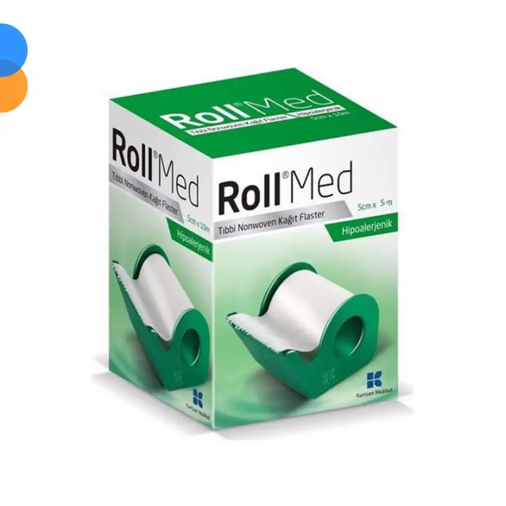 Roll Med Tıbbi Nonwoven Kağıt Flaster 5cm x 5m (Kesicili)