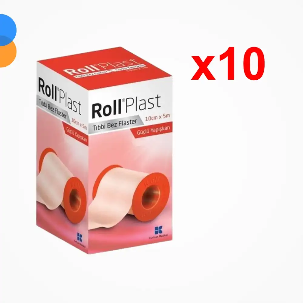Roll Plast Tıbbi Bez Flaster 10cm x 5m - 10 Adet