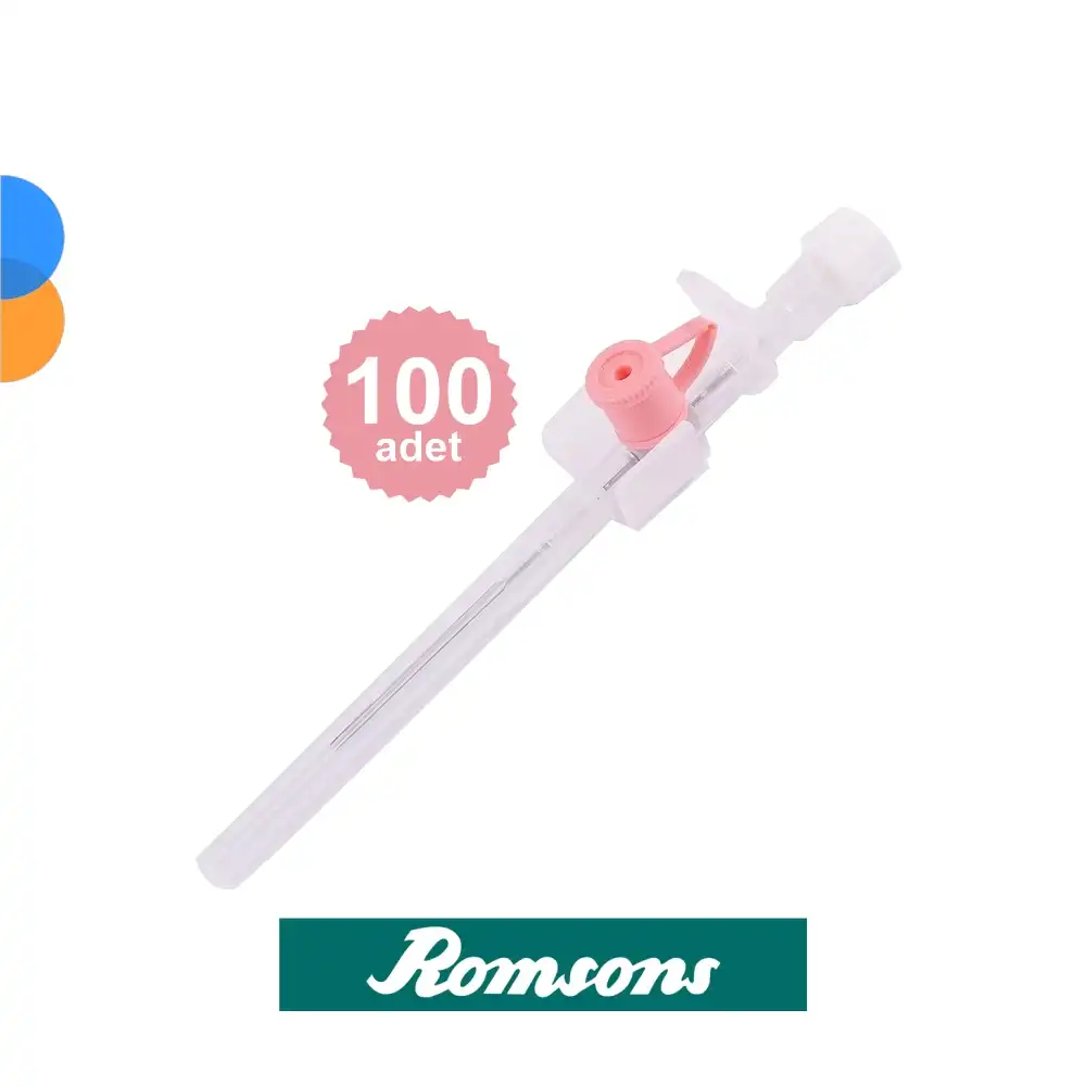 Romsons Branül (Anjiokat) Pembe 20G 100lü Kutu