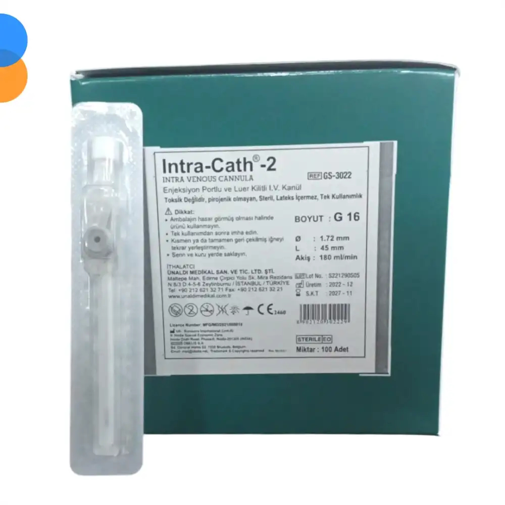 Romsons Branül (Anjiokat) Gri 16G 100lü Kutu