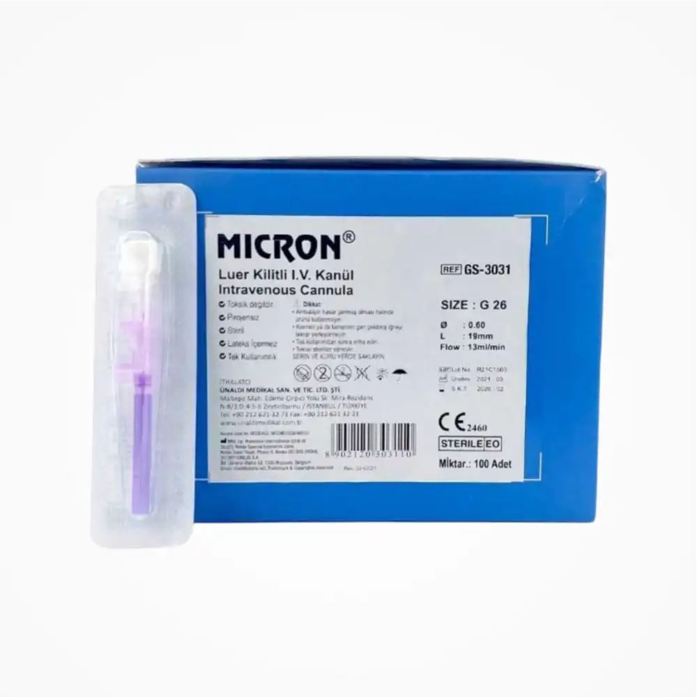 Romsons Micron İntraket(Branül) Mor (26G) - 100lü Kutu