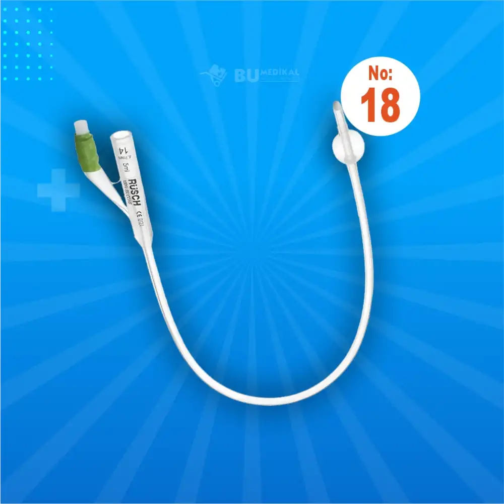 Rüsch 2 Yollu Silikon Foley Sonda 18 FR - 40 cm