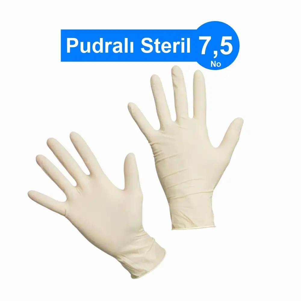 Steril Eldiven Lateks Pudralı 50li Kutu - No: 7,5