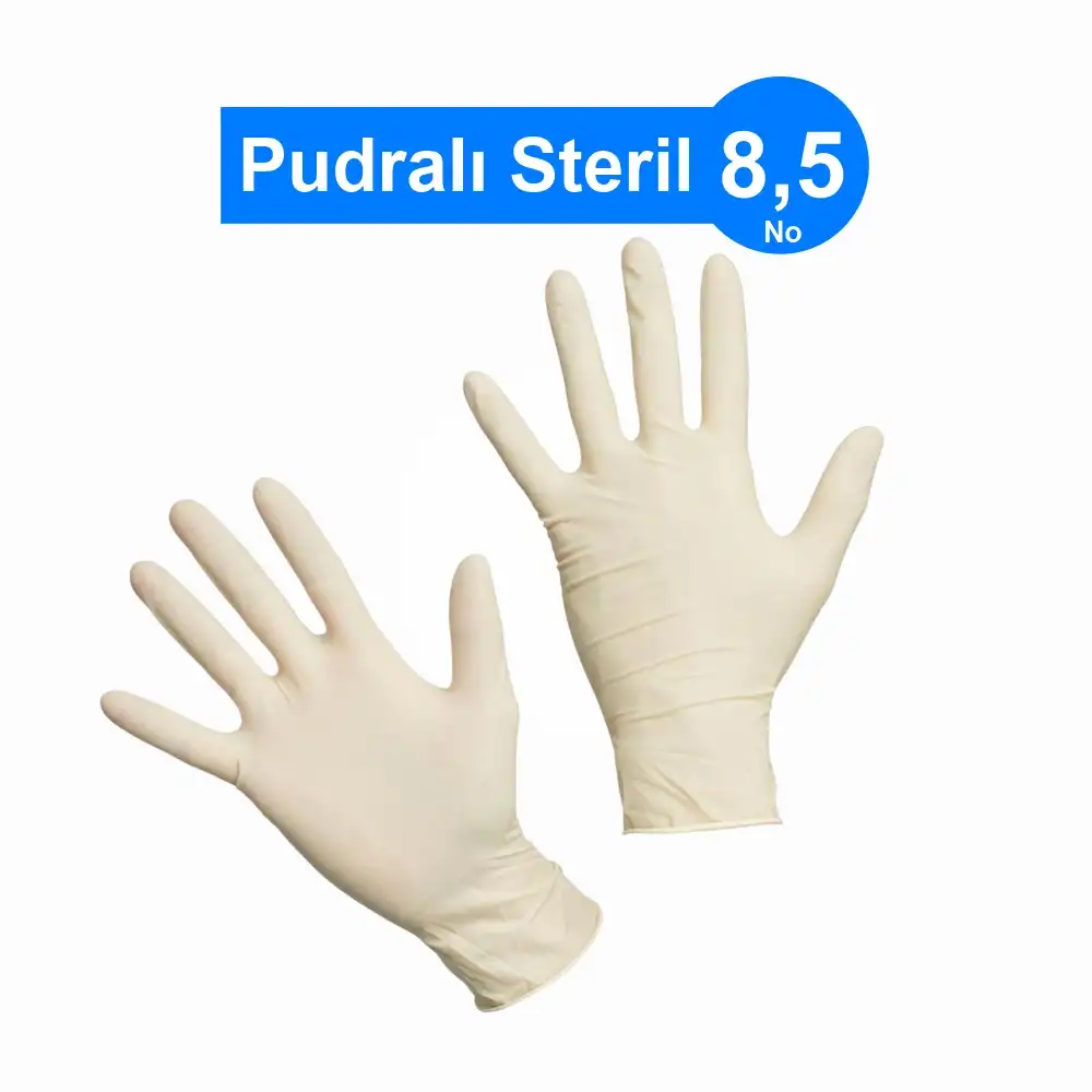 Steril Eldiven Lateks Pudralı 50li Kutu - No: 8,5