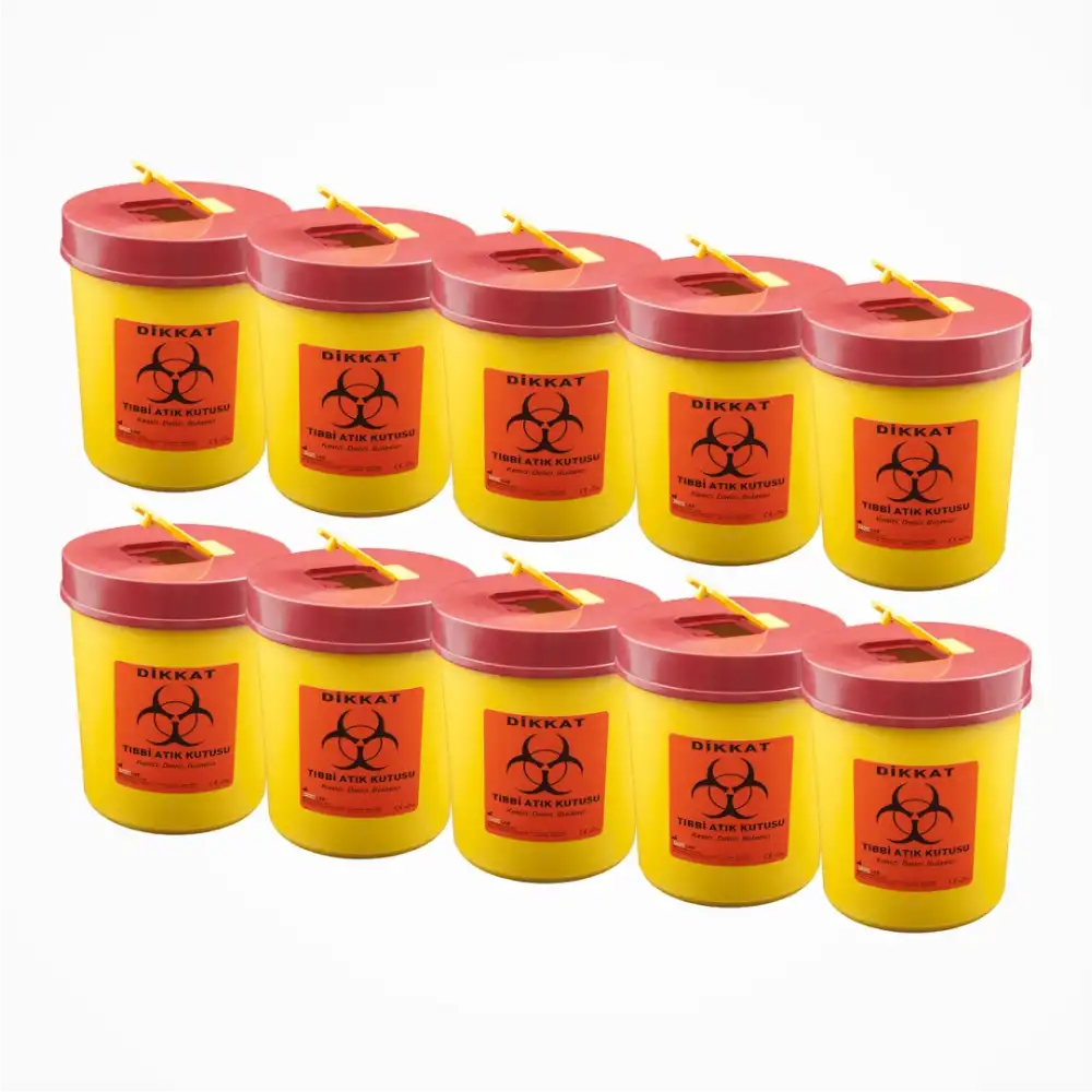 Tıbbi Atık Kovası 1,3 Lt | 10 Adet