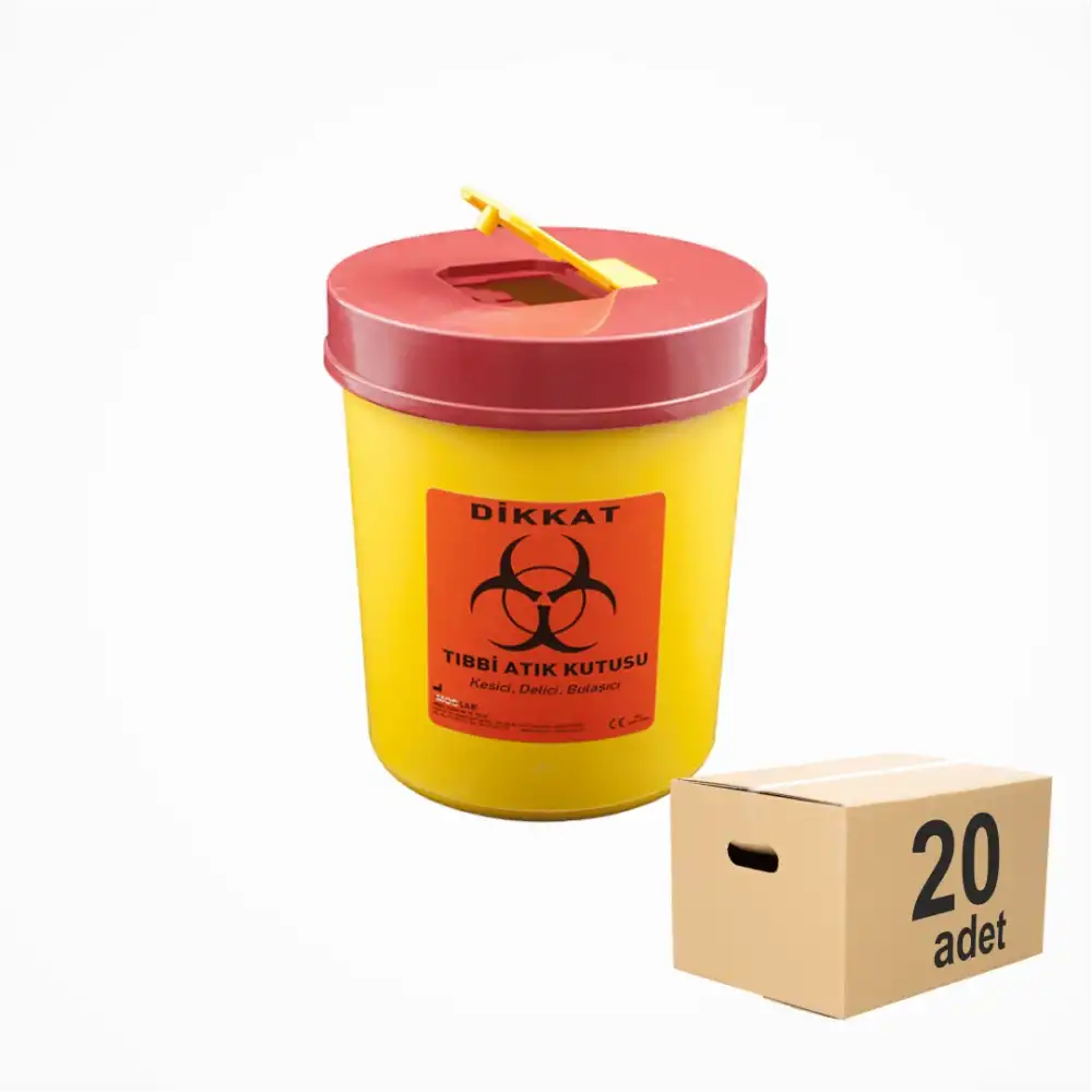 Tıbbi Atık Kovası 1,3 Lt | 20 Adet