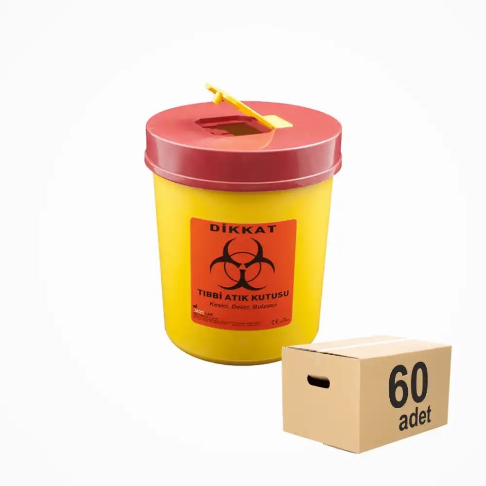 Tıbbi Atık Kovası 1,3 Lt | 60 Adet