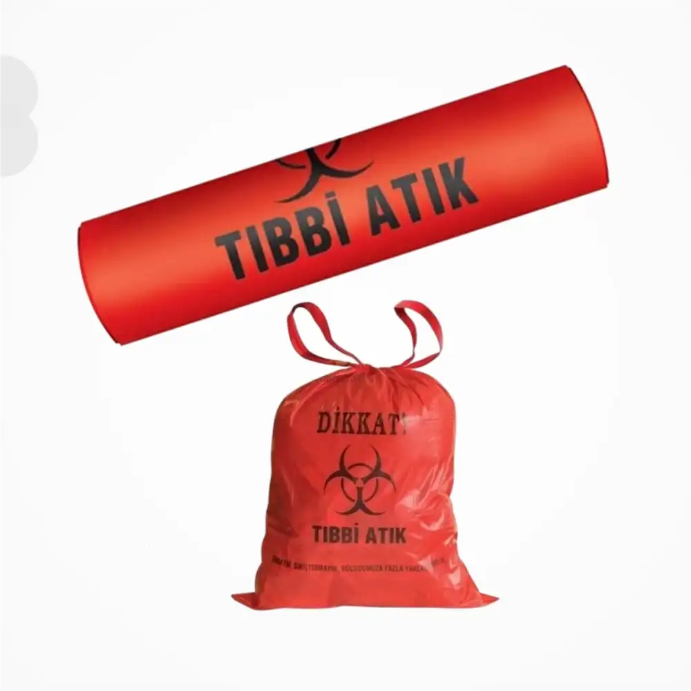Tıbbı Atık Poşeti Büyük Boy 80x110cm - 10lu Rulo - 10 Rulo