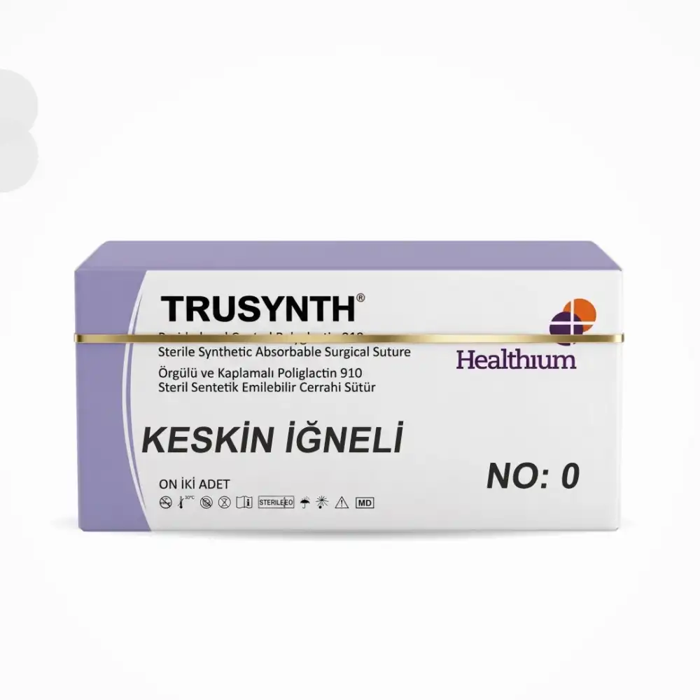 Trusynth PGA Sütür (Emilebilir) Keskin İğneli 12li Kutu No: 0